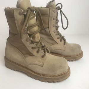 UFCW  leather combat boots made in USA
